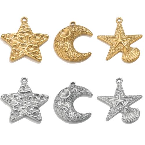 Edelstahl Schmuck Anhänger, 304 Edelstahl, plattiert, DIY & verschiedene Stile für Wahl, keine, 5PCs/Tasche, verkauft von Tasche
