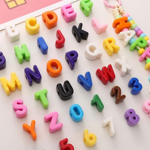 Perles acrylique alphabet, Lettre d’alphabet, DIY, plus de couleurs à choisir, Vendu par sac