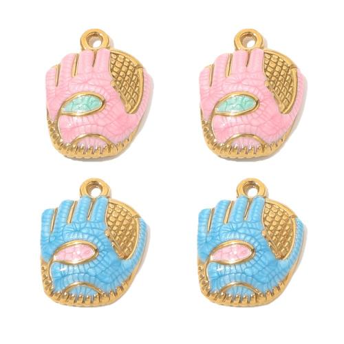 Stainless Steel Pendants, 304 Stainless Steel, gold color plated, DIY & enamel, golden, 10PCs/Bag, Sold By Bag