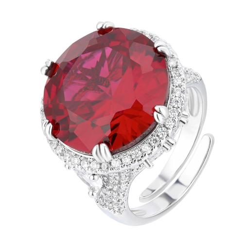 Bague en laiton, Placage de couleur d'or, bijoux de mode & pour femme & avec strass, plus de couleurs à choisir, Vendu par PC