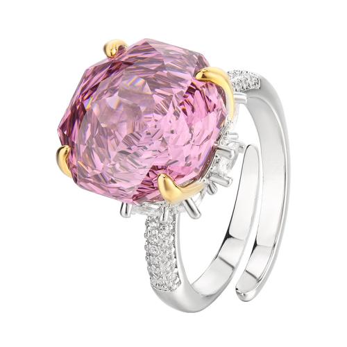 Bague en laiton, Placage de couleur d'or, bijoux de mode & pour femme & avec strass, plus de couleurs à choisir, Vendu par PC