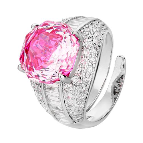 Messing Fingerring, mit kubischer Zirkonia, Modeschmuck & für Frau & mit Strass, keine, verkauft von PC