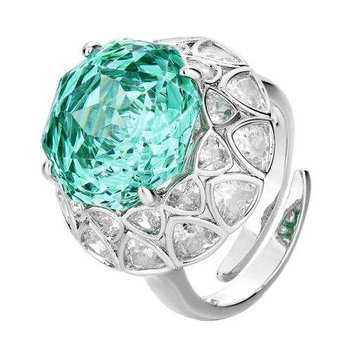 Messing Fingerring, mit kubischer Zirkonia, Modeschmuck & für Frau & mit Strass, keine, verkauft von PC