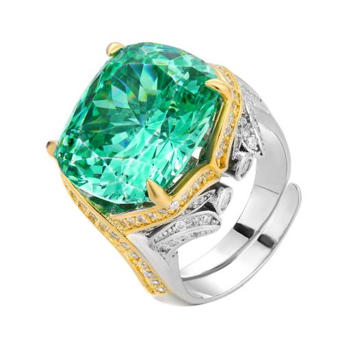 Rhinestone Finger Ring, Brass, gold color plated, fashion jewelry & for woman & with rhinestone, more colors for choice, Sold By PC