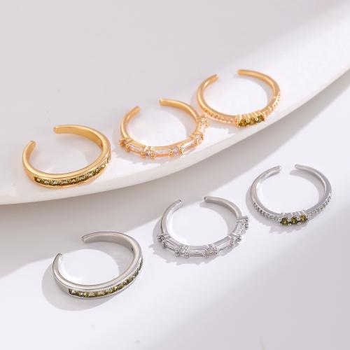 Brass Finger Ring, gold color plated, fashion jewelry & with rhinestone, more colors for choice, 3PCs/Set, Sold By Set