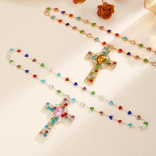Tibetan Style Jewelry Necklace, with Plastic Pearl, gold color plated, fashion jewelry & micro pave cubic zirconia, more colors for choice, Sold By PC