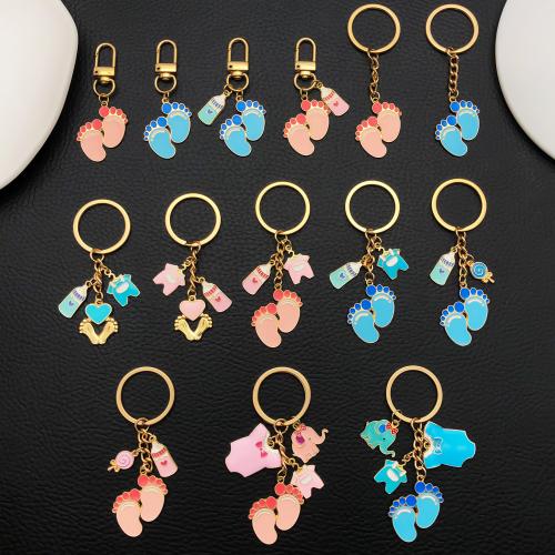 Llaveros, aleación de zinc, chapado en color dorado, Joyería & esmalte, más colores para la opción, Vendido por UD