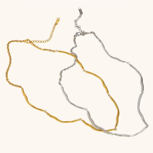 Collier de bijoux en acier inoxydable, Acier inoxydable 304, Placage, bijoux de mode & pour femme, plus de couleurs à choisir, Vendu par PC
