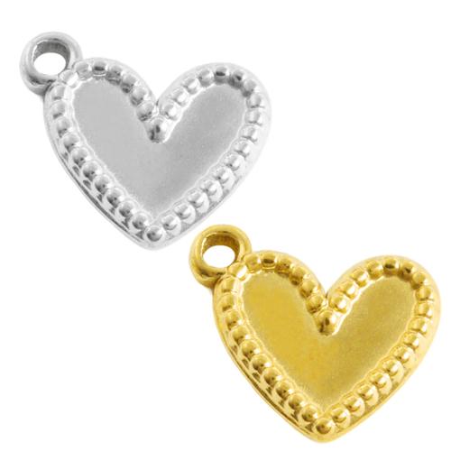 Stainless Steel Pendant Setting, 304 Stainless Steel, Heart, plated, DIY, more colors for choice, 10PCs/Bag, Sold By Bag