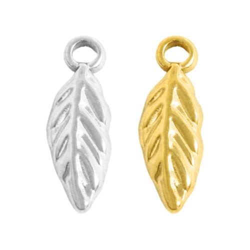 Stainless Steel Pendants, 304 Stainless Steel, Leaf, plated, DIY, more colors for choice, 10PCs/Bag, Sold By Bag