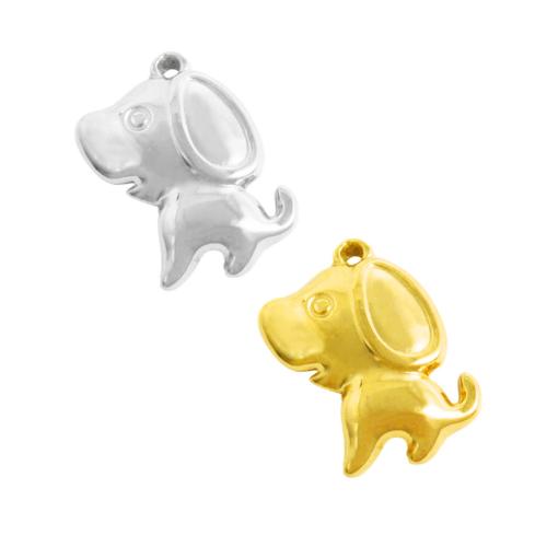 Stainless Steel Animal Pendants, 304 Stainless Steel, Dog, plated, DIY, more colors for choice, 10PCs/Bag, Sold By Bag