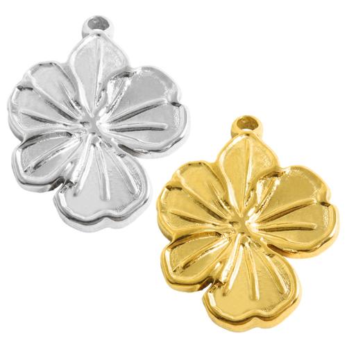 Edelstahl -Blumen-Anhänger, 304 Edelstahl, plattiert, DIY, keine, 10PCs/Tasche, verkauft von Tasche