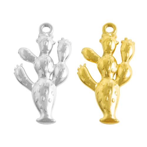 Stainless Steel Pendants, 304 Stainless Steel, Opuntia Stricta, plated, DIY, more colors for choice, 10PCs/Bag, Sold By Bag