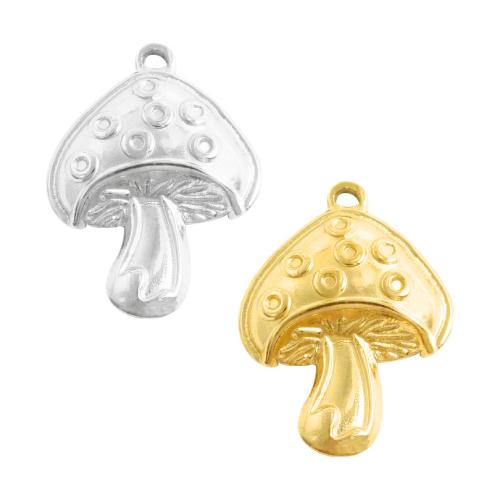 Stainless Steel Pendants, 304 Stainless Steel, mushroom, plated, DIY, more colors for choice, 10PCs/Bag, Sold By Bag