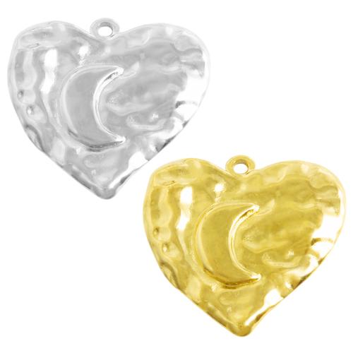 Stainless Steel Heart Pendants, 304 Stainless Steel, plated, DIY, more colors for choice, 10PCs/Bag, Sold By Bag