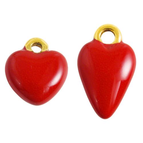 Stainless Steel Heart Pendants, 304 Stainless Steel, plated, DIY & enamel, more colors for choice, 10PCs/Bag, Sold By Bag