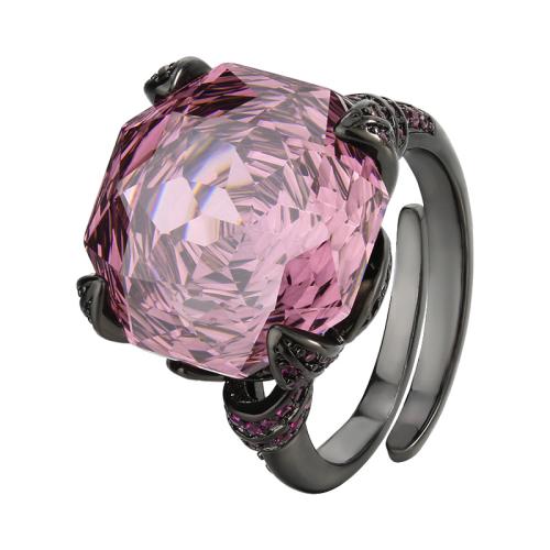 Strass Ringe, Messing, goldfarben plattiert, Modeschmuck & für Frau & mit Strass, keine, verkauft von PC
