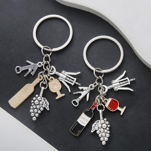 Bag Purse Charms Keyrings Keychains, Tibetan Style, gold color plated, fashion jewelry & enamel, more colors for choice, Sold By PC