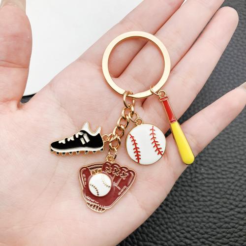 Bag Purse Charms Keyrings Keychains, Tibetan Style, gold color plated, fashion jewelry & enamel, more colors for choice, Sold By PC