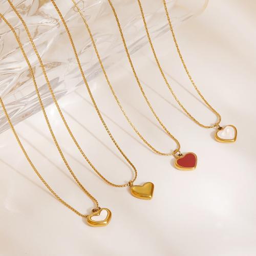 Stainless Steel Jewelry Necklace, 304 Stainless Steel, plated, different styles for choice & for woman & enamel, more colors for choice, Sold By PC