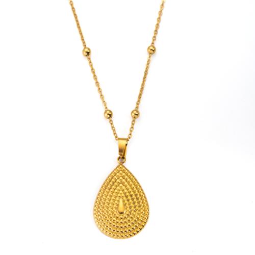 Fashion Stainless Steel Jewelry Sets, 304 Stainless Steel, Teardrop, plated, fashion jewelry & different styles for choice & for woman, golden, Sold By PC