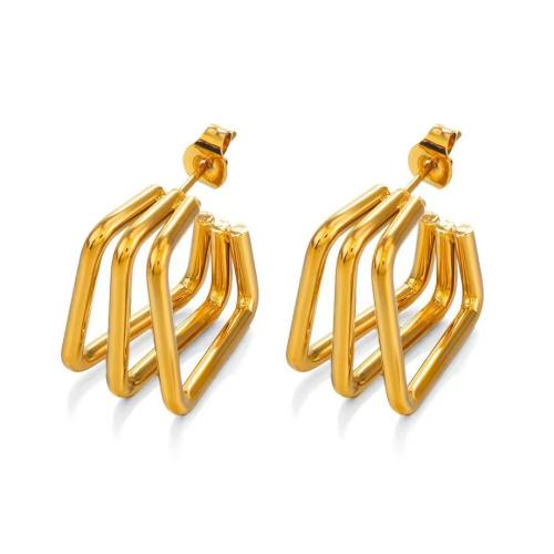 Stainless Steel Stud Earrings, 304 Stainless Steel, plated, different styles for choice & for woman & hollow, more colors for choice, Sold By Pair