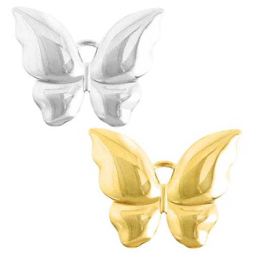 Stainless Steel Animal Pendants, 304 Stainless Steel, Butterfly, plated, DIY, more colors for choice, 10PCs/Bag, Sold By Bag