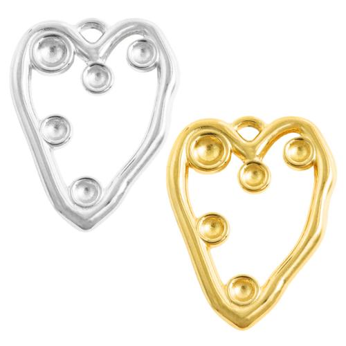 Stainless Steel Pendant Setting, 304 Stainless Steel, Heart, plated, DIY & hollow, more colors for choice, 10PCs/Bag, Sold By Bag