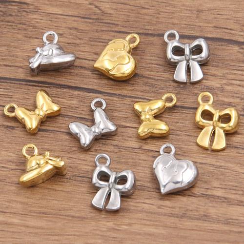Stainless Steel Pendants, 304 Stainless Steel, plated, DIY, more colors for choice, 20PCs/Bag, Sold By Bag
