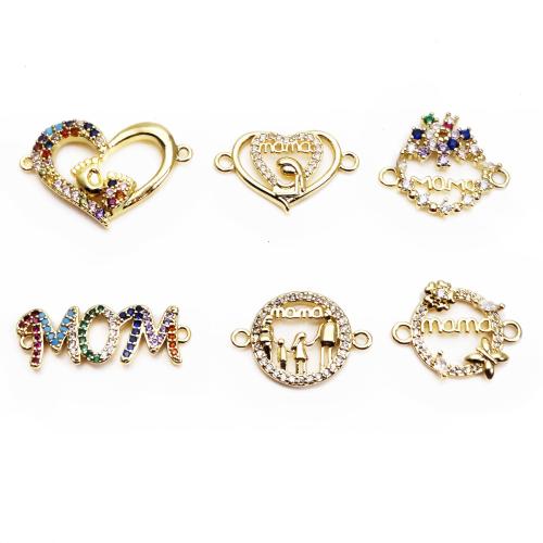 Cubic Zirconia Micro Pave Brass Pendant, pendant & bracelet,  , plated, DIY & micro pave cubic zirconia, more colors for choice, nickel, lead & cadmium free, Sold By PC