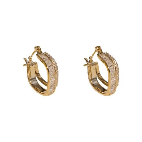 Cúbicos Circonia Pendiente Latón Micro pavimenta, metal, chapado, Joyería & micro arcilla de zirconia cúbica, más colores para la opción, libre de níquel, plomo & cadmio, 17.30x18.80mm, Vendido por Par