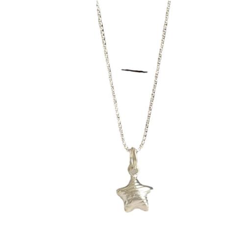 Brass Necklace, plated, fashion jewelry, silver color, nickel, lead & cadmium free, 1.10x1.50mm, Sold By PC
