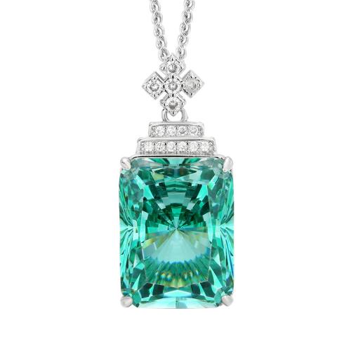 Brass Necklace, with Cubic Zirconia, with 5cm extender chain, plated, fashion jewelry & for woman & with rhinestone, more colors for choice, Length:45 cm, Sold By PC