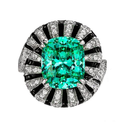 Rhinestone Finger Ring, Brass, with Cubic Zirconia, plated, fashion jewelry & for woman & with rhinestone, more colors for choice, Sold By PC