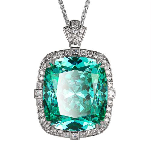 Brass Necklace, with Cubic Zirconia, with 5cm extender chain, plated, fashion jewelry & for woman & with rhinestone, more colors for choice, Length:45 cm, Sold By PC