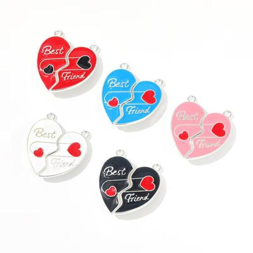 Tibetan Style Enamel Pendants, gold color plated, DIY, more colors for choice, 30x30x5mm, 100Pairs/Bag, Sold By Bag