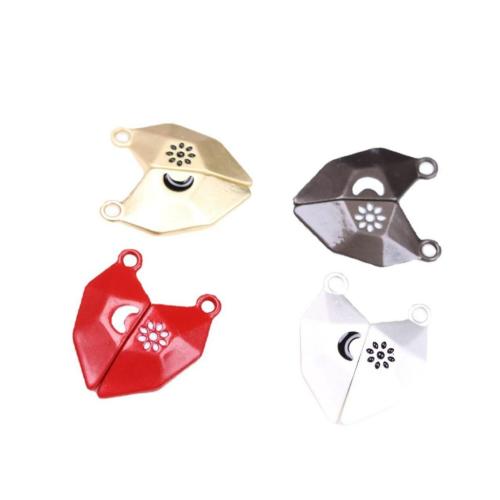 Tibetan Style Enamel Pendants, gold color plated, DIY, more colors for choice, 20x20x4mm, 100Pairs/Bag, Sold By Bag