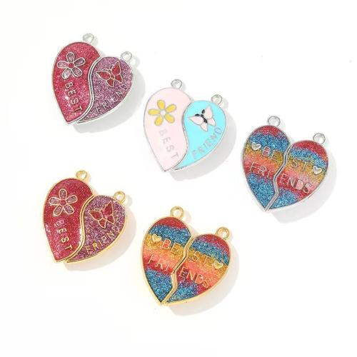 Tibetan Style Enamel Pendants, gold color plated, DIY, more colors for choice, 30x30x3mm, 100Pairs/Bag, Sold By Bag
