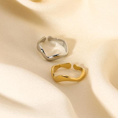 Stainless Steel Finger Ring, 304 Stainless Steel, plated, fashion jewelry & for woman, more colors for choice, Sold By PC
