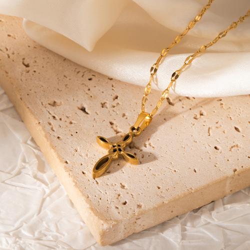 Stainless Steel Jewelry Necklace, 304 Stainless Steel, Leaf, plated, different styles for choice & for woman & hollow, golden, Sold By PC