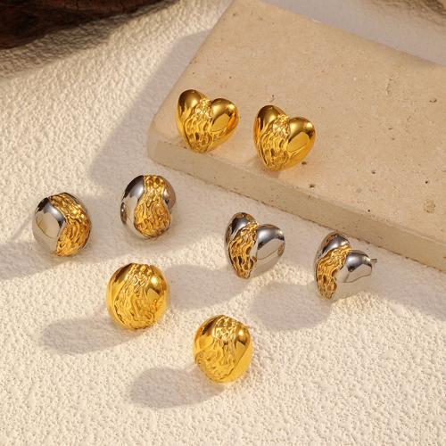 Stainless Steel Stud Earrings, 304 Stainless Steel, plated, fashion jewelry & different styles for choice & for woman, more colors for choice, Sold By Pair