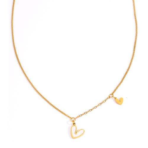 Stainless Steel Jewelry Necklace, 304 Stainless Steel, plated, fashion jewelry & different styles for choice & for woman, golden, Sold By PC