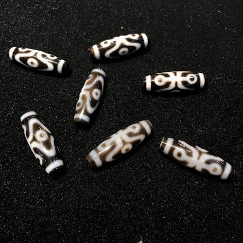 Natural Tibetan Agate Dzi Beads, DIY, 12x38mm, Sold By PC