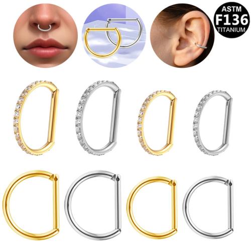 Aleación de titanio Joyería de Piercing para náriz, chapado, unisexo & diferentes estilos para la opción & micro arcilla de zirconia cúbica, Vendido por UD