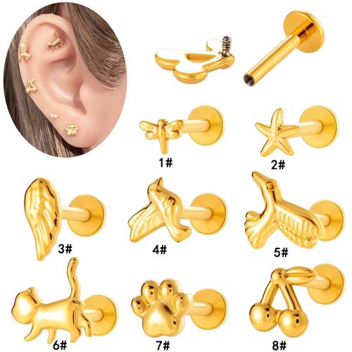 Aleación de titanio Arito, chapado en color dorado, Joyería & micro arcilla de zirconia cúbica, más colores para la opción, Vendido por UD