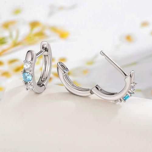 Messing Ohrpiercing, plattiert, Modeschmuck & Micro pave Zirkonia, keine, frei von Nickel, Blei & Kadmium, verkauft von PC