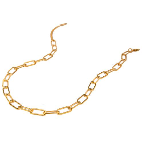 Cadena de Collar, acero inoxidable 304, chapado, Joyería & para mujer, dorado, Vendido por UD
