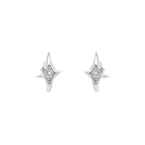Cubic Zirconia Micro Pave Brass Earring, plated, fashion jewelry & micro pave cubic zirconia, silver color, nickel, lead & cadmium free, 10mm, Sold By Pair