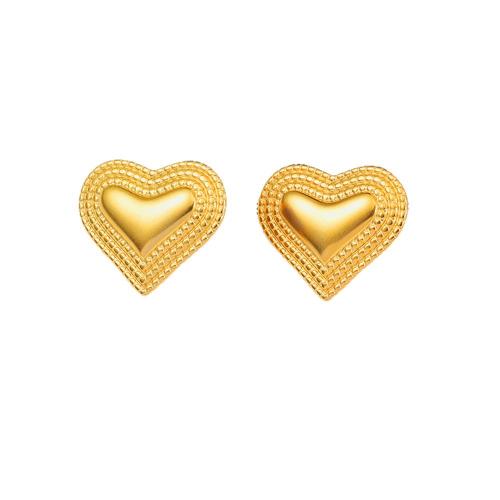 Stainless Steel Stud Earrings, 304 Stainless Steel, Heart, plated, fashion jewelry & for woman, more colors for choice, Sold By Pair