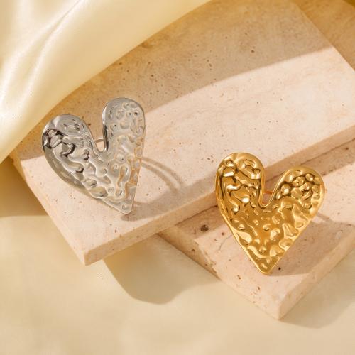 Edelstahl Ringe, 304 Edelstahl, Herz, Modeschmuck & für Frau & hohl, keine, verkauft von PC